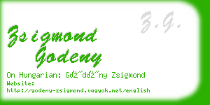 zsigmond godeny business card
